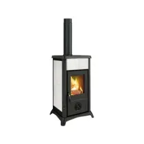 STUFA LEGNA  7 KW GEMMA 16 CER BIANCO V6