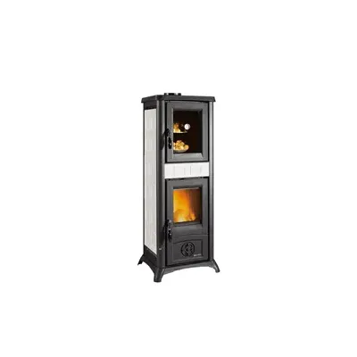 STUFA LEGNA C/FORNO  7,3 KW GEMMA CERAM BIAN V6