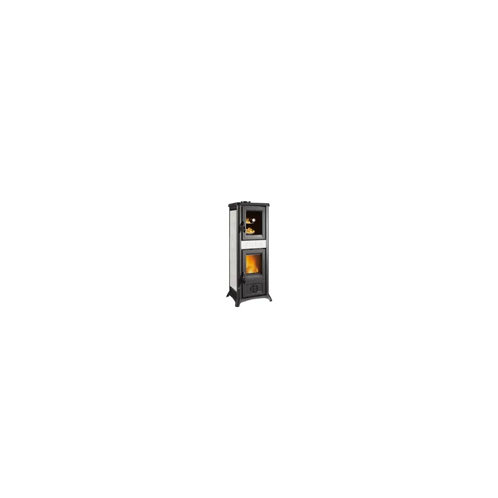 STUFA LEGNA C/FORNO  7,3 KW GEMMA CERAM BIAN V6
