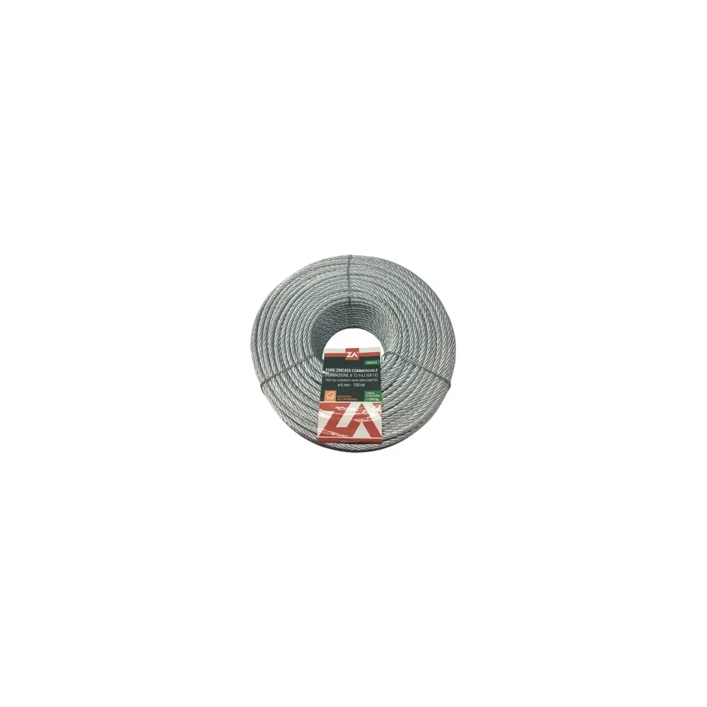 FUNE ACCIAIO COMMERCIALE 72F D  4 MM CF 25 M