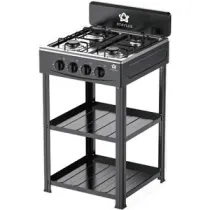 CUCINA 4 FUOCHI 2 MENSOLE BOMBOLA 49X49 CM NERO
