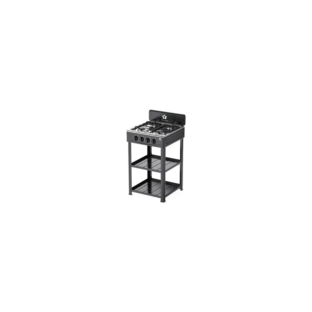 CUCINA 4 FUOCHI 2 MENSOLE BOMBOLA 49X49 CM NERO
