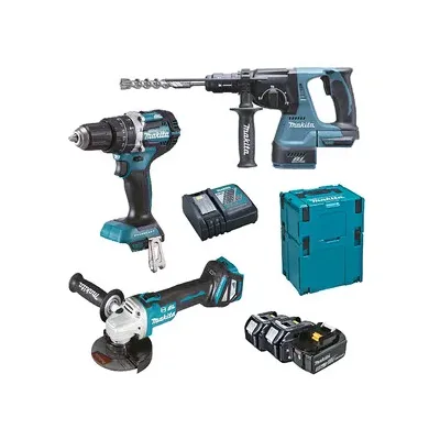 MAKITA KIT TRAPANO C/PERC+TASSELL+SMERIGL DLX3119TJ 18V BRUSHLESS