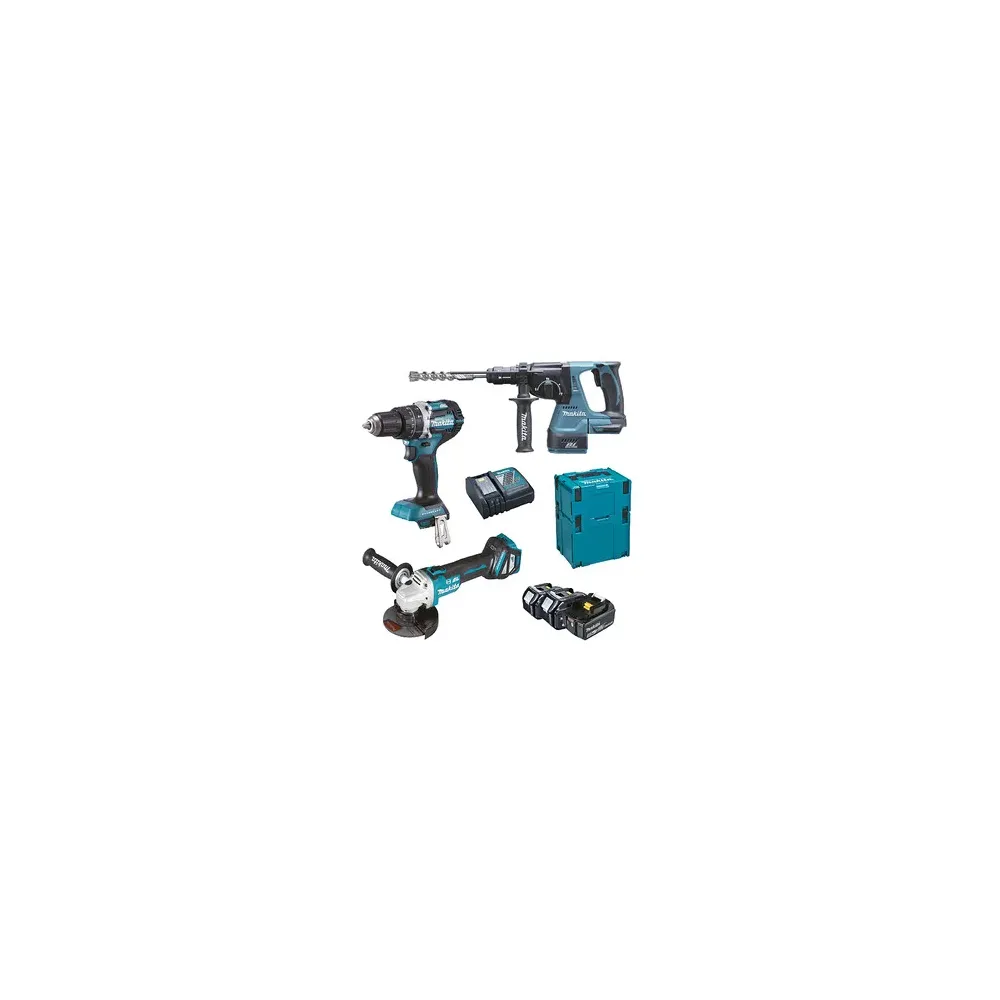MAKITA KIT TRAPANO C/PERC+TASSELL+SMERIGL DLX3119TJ 18V BRUSHLESS