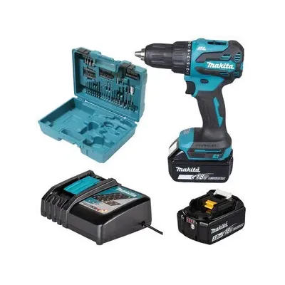 MAKITA TRAPANO C/PERC DHP490RFX3 18V LXT BRUSH + 74 ACC