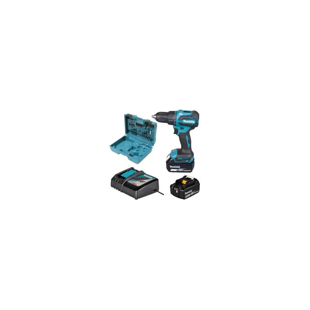 MAKITA TRAPANO C/PERC DHP490RFX3 18V LXT BRUSH + 74 ACC