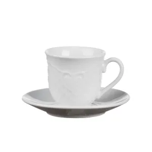 TAZZINA CAFFE CUORI C/PIATTINO 6PZ