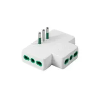 FME 87225RM ADATTATORE PIATTO 10A 3PR BIP C/LIMIT. BCO
