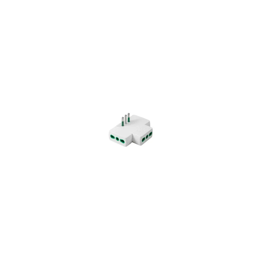 FME 87225RM ADATTATORE PIATTO 10A 3PR BIP C/LIMIT. BCO