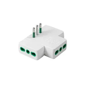 FME 87225RM ADATTATORE PIATTO 10A 3PR BIP C/LIMIT. BCO