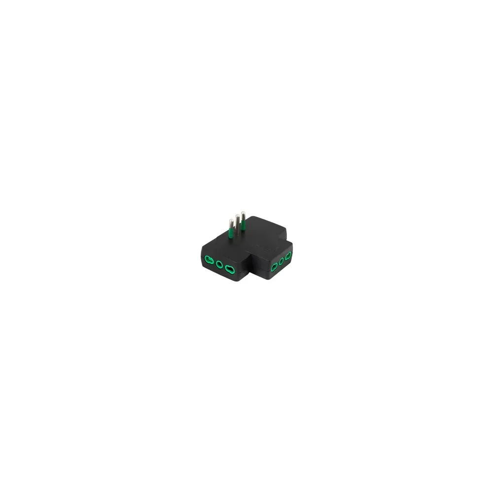 FME 87226RM ADATTATORE PIATTO 10A 3PR BIP C/LIMIT NERO