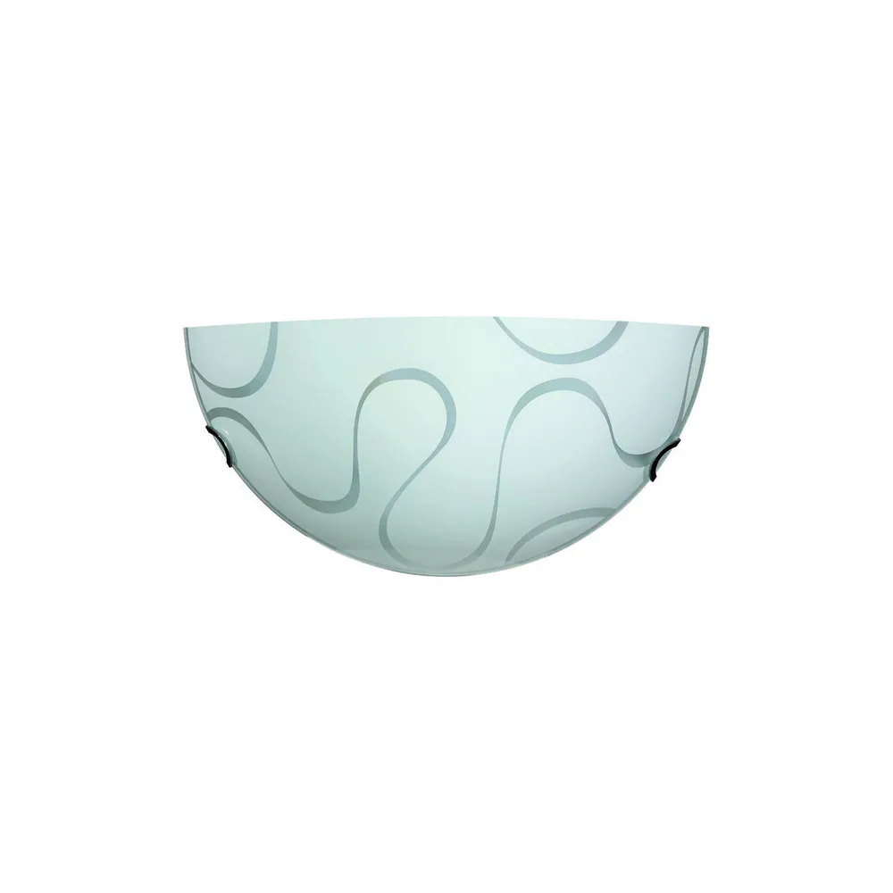 APPLIQUE CON DECORAZIONE 'ONDA' attacco E27 - decorazione a onde (4 PZ)