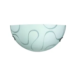 APPLIQUE CON DECORAZIONE 'ONDA' attacco E27 - decorazione a onde (4 PZ)