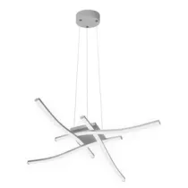 APPLIQUE A SOSPENSIONE LED SERIE 'TRATTI' 35W - 3150LM - col. silver