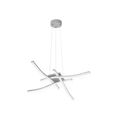APPLIQUE A SOSPENSIONE LED SERIE 'TRATTI' 35W - 3150LM - col. silver