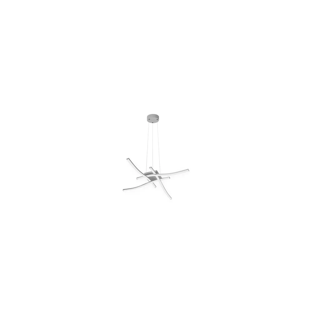APPLIQUE A SOSPENSIONE LED SERIE 'TRATTI' 35W - 3150LM - col. silver