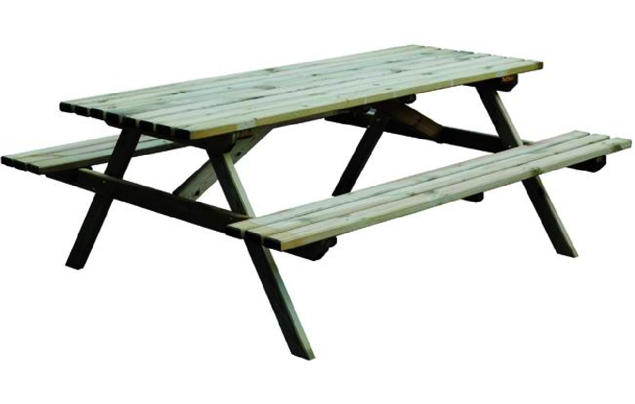 BLINKY PRIMULA MODEL WOODEN TABLES WITH BENCHES 179X150X72