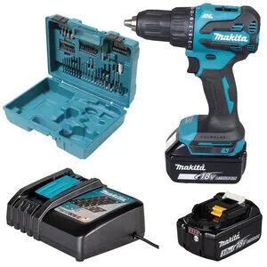 MAKITA TRAPANO C/PERC DHP490RFX3 18V LXT BRUSH + 74 ACC