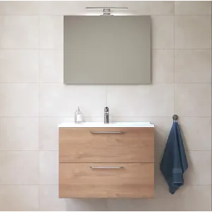 MOBILE BAGNO 'MIA' base cm. 77,5 x 37,8 x 59,6 - golden oak