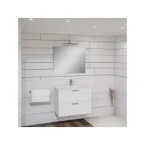 MOBILE BAGNO 'MIA' base cm. 77,5 x 37,8 x 59,6 - bianco lucido
