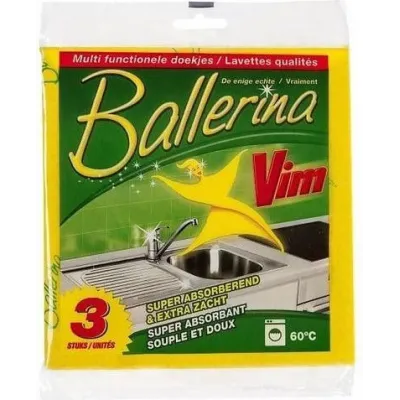 PANNO IN MICROFIBRA GIALLO confezione da pz.3