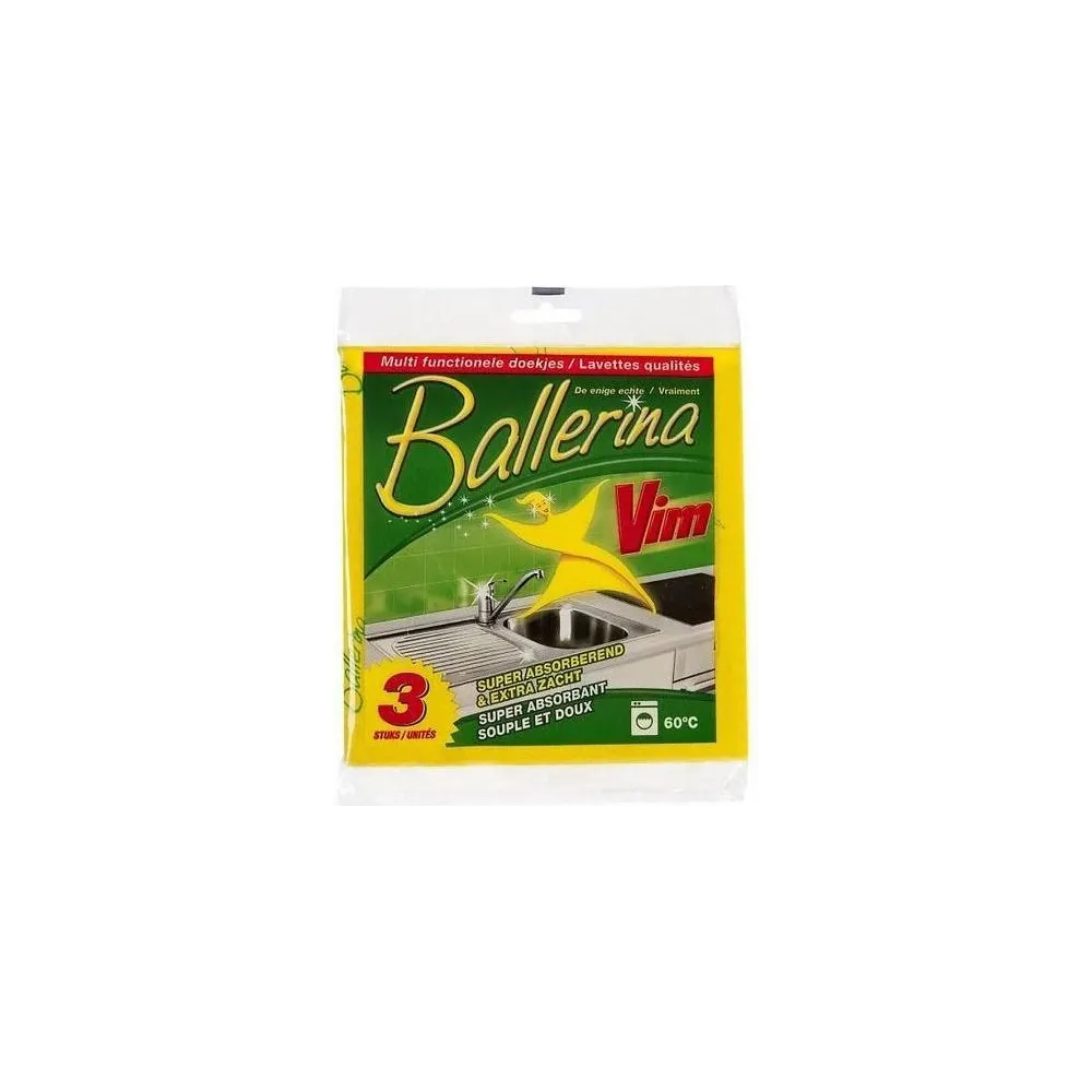 PANNO IN MICROFIBRA GIALLO confezione da pz.3
