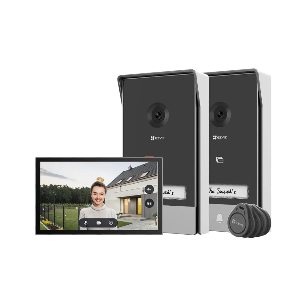 VIDEOCITOFONO SMART CONNESSO 'HP7 2 ENTRY KIT' EZVIZ bifamiliare - 2 videocitofoni
