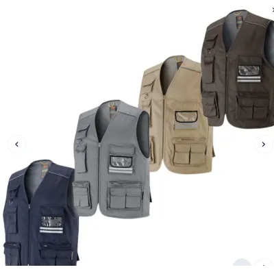 GILET DA LAVORO 'DERNA' taglia XL - grigio