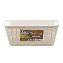 CESTA CASALINGA 'LA CANESTRINA' cm.31 x 21,5 x h.13 - panna