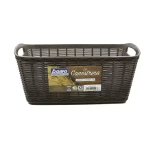 CESTA CASALINGA 'LA CANESTRINA' cm.31 x 21,5 x h.13 - tortora