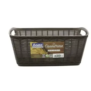CESTA CASALINGA 'LA CANESTRINA' cm.31 x 21,5 x h.13 - tortora