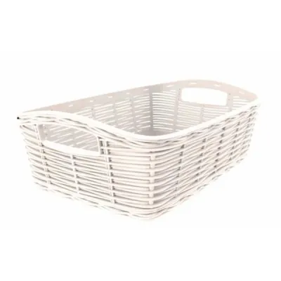 CESTA CASALINGA 'LA CANESTRINA' mod. 'maxi' cm.39 x 29 x h.16 - panna