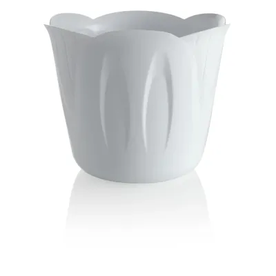 VASO TONDO Ø 25 x h.20,5 cm - Lt. 5,5 - bianco