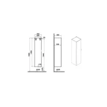 COLONNA PER BAGNO BAGNO 'MIA PLUS ROUND' colore bianco lucido
