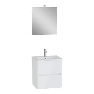 MOBILE BAGNO 'MIA ROUND PLUS' base cm. 56,5 x 44,8 x 62,5 - bianco lucido