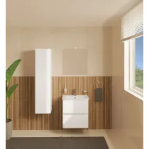 MOBILE BAGNO 'MIA ROUND PLUS' base cm. 56,5 x 44,8 x 62,5 - bianco lucido