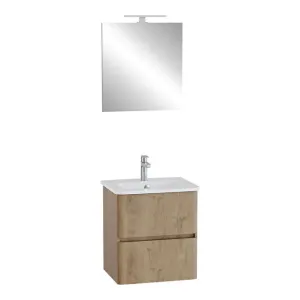 MOBILE BAGNO 'MIA ROUND PLUS' base cm. 56,5 x 44,8 x 62,5 - golden oak