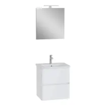 MOBILE BAGNO 'MIA ROUND PLUS' base cm. 75 x 44,5 x 62,5 - bianco lucido