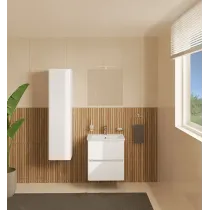 MOBILE BAGNO 'MIA ROUND PLUS' base cm. 75 x 44,5 x 62,5 - bianco lucido