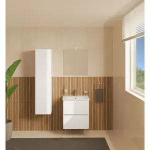 MOBILE BAGNO 'MIA ROUND PLUS' base cm. 75 x 44,5 x 62,5 - bianco lucido