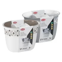 SCOLAPOSATE 'TOSCA' bianco/tortora