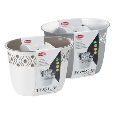SCOLAPOSATE 'TOSCA' bianco/tortora