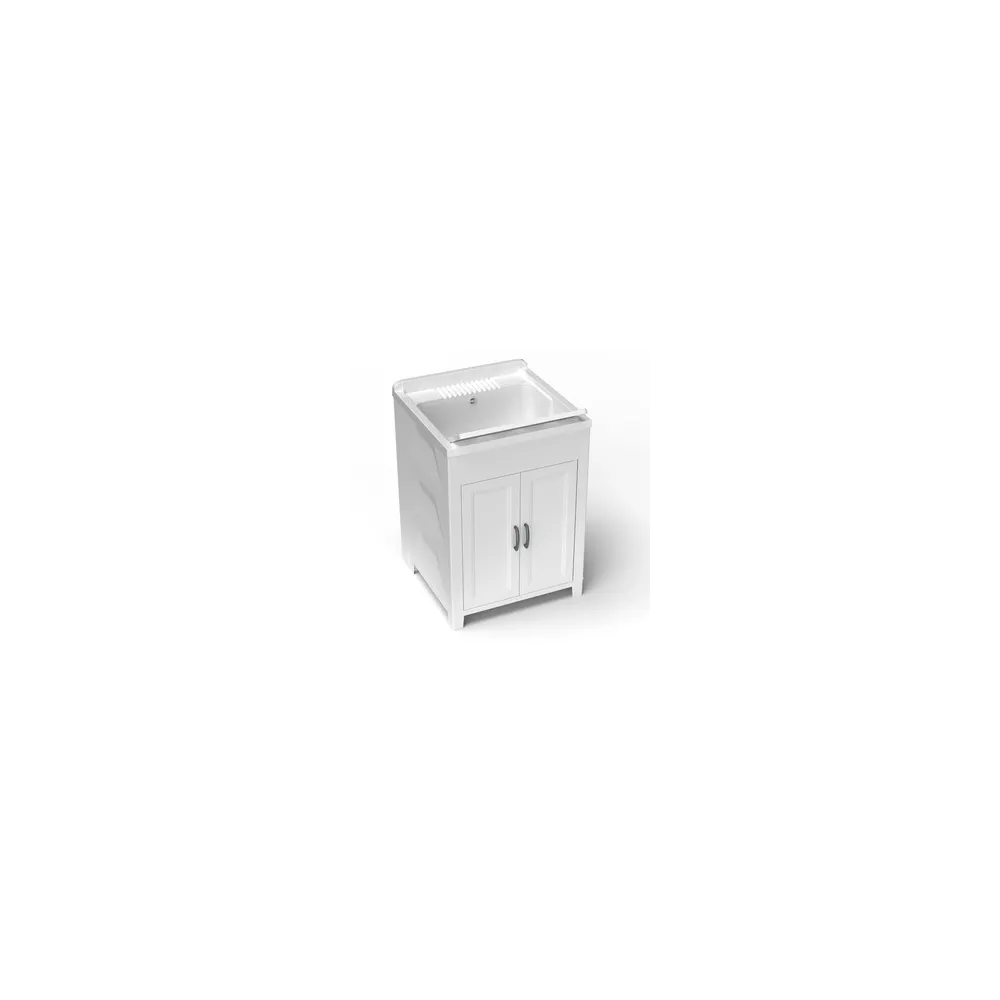 KIT LAVATOIO RESINA ANTIACIDO 60X60 CM BIANCO