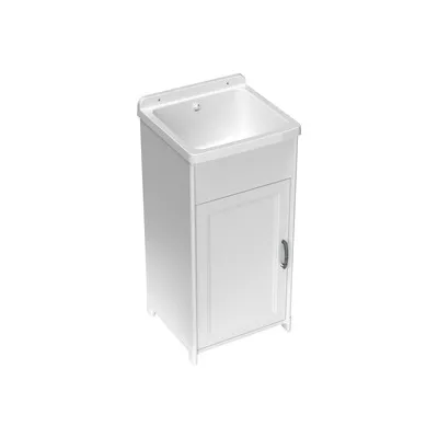 KIT LAVATOIO RESINA ANTIACIDO 40X40 CM BIANCO