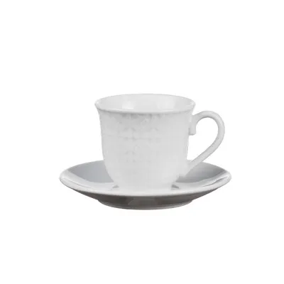 TAZZINE CAFFE C/PIATTINO 6PZ BIANCO