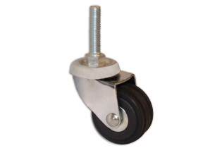 Rubber spinning wheel with pin