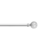 SCORRITENDA 'KIT FERRO' mod. 'Boccia fiore' col. bianco Ø 20/19 mm.
