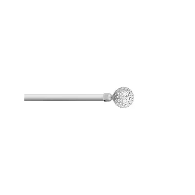SCORRITENDA 'KIT FERRO' mod. 'Boccia fiore' col. bianco Ø 20/19 mm.