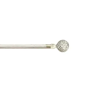 SCORRITENDA 'KIT FERRO' mod. 'Boccia fiore' col. avorio oro Ø 20/19 mm.