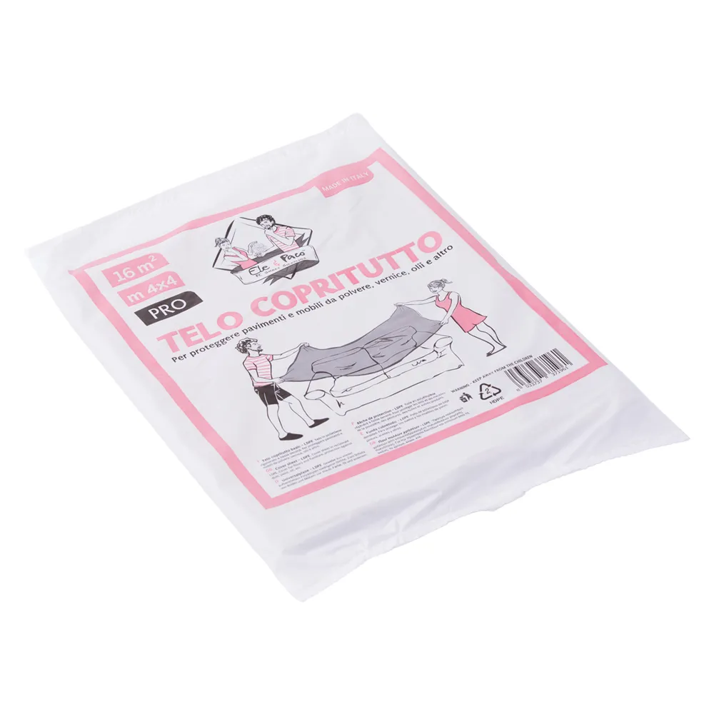TELO COPRITUTTO MULTIUSO mt 4 x 4 - 60 gr/mq (120 PZ)